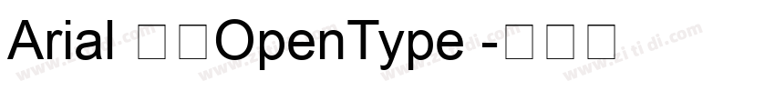 Arial 粗体OpenType 字体转换